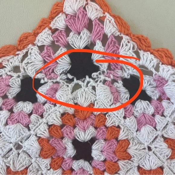 Bershka Orange White Pink Black Crochet Cutout Dress K-14 - Picture 6 of 13